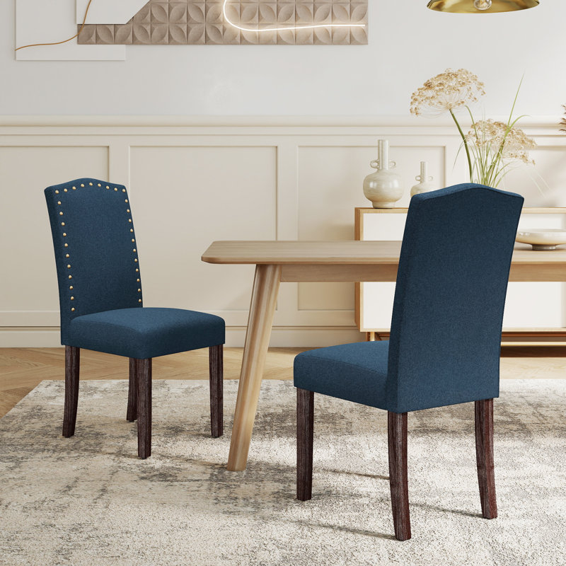 Chaise rembourrée Mourya, Bleu
