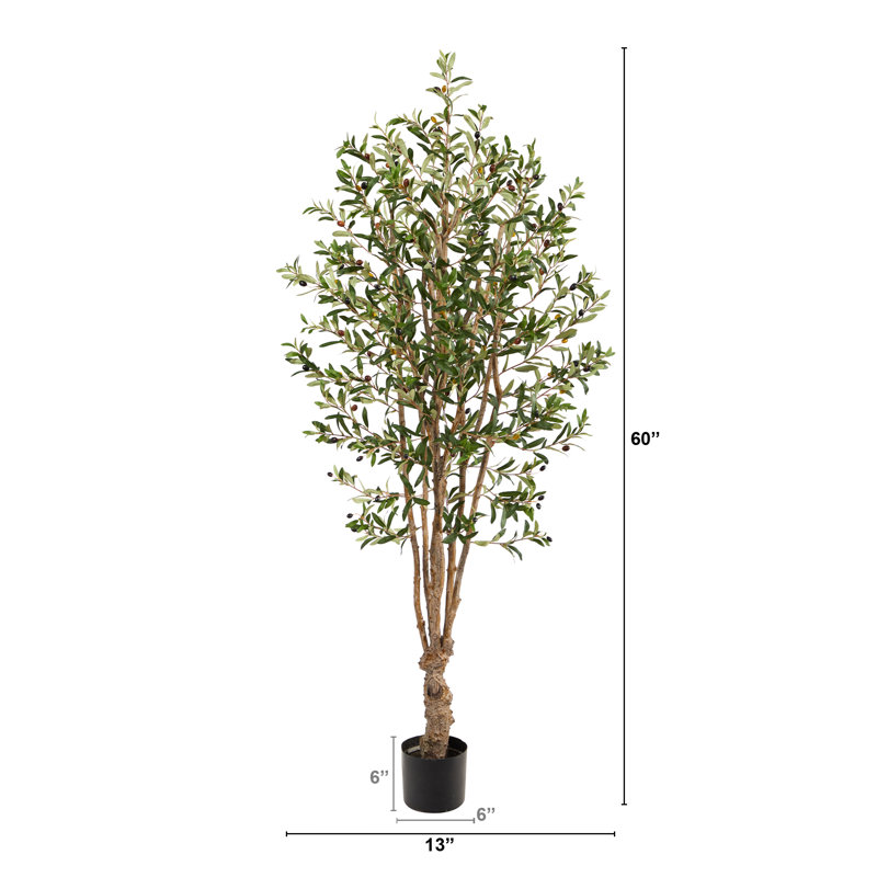 60'' Faux Olive Tree Tree in Pot