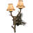 Rustic Lodge Steel Candle Wall Light