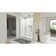 60" W x 36" D x 78" H Semi Frameless Rectangle Shower Kit with Fixed Panel and Base Included