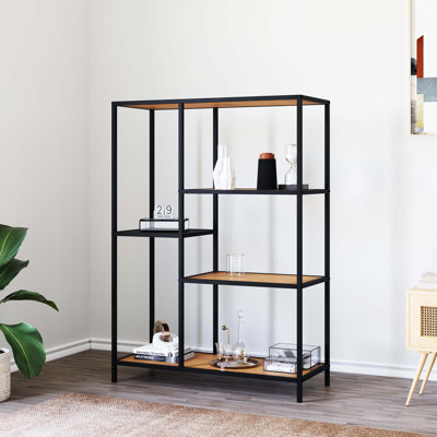 Tashanika 112cm H x 70cm W Steel Standard Bookcase