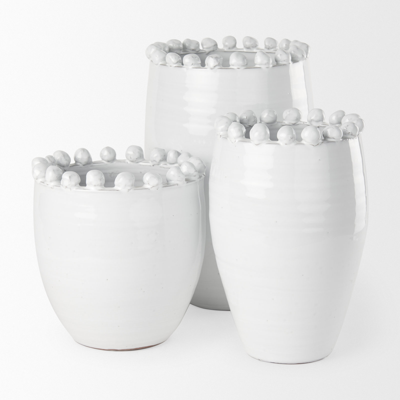 Watson Ceramic / Porcelain Table Vase, 9.06" H x 8.07" W x 8.07" D