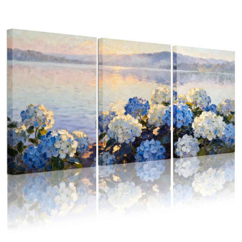 Ensemble de 3 impressions d'art sur toile, H 24 po x l 48 po