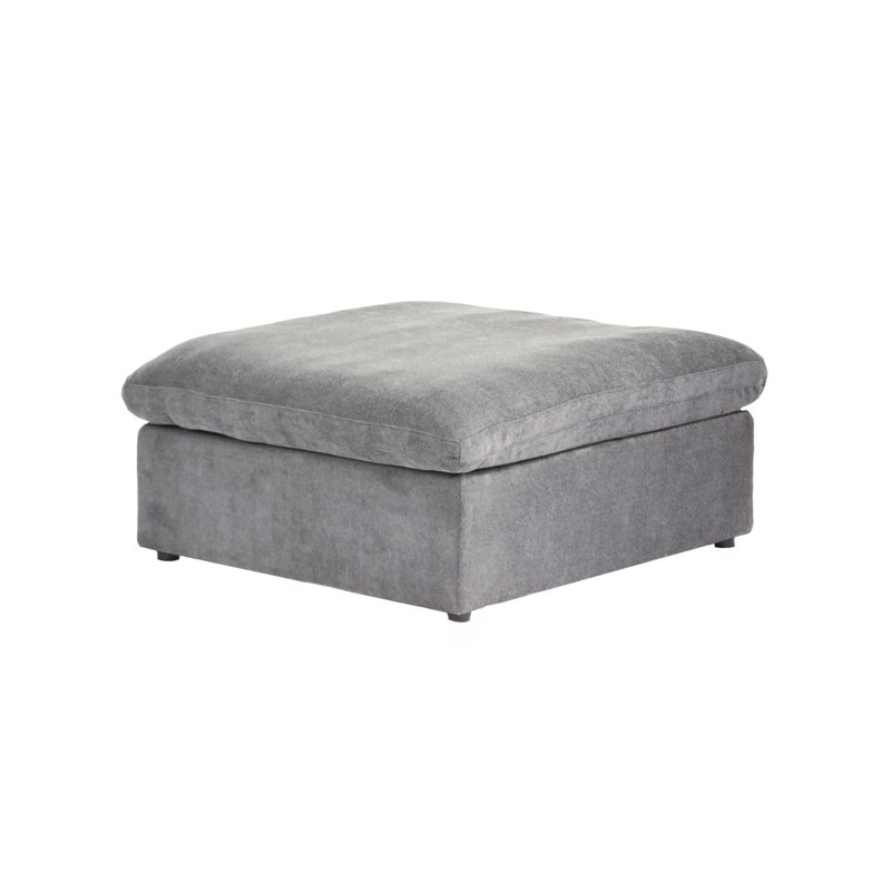 Repose-pieds rembourré 40,15 po Kenda, Gris