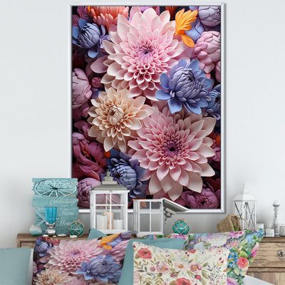 «Enchanted Visions Mums Florals I», reproduction sur toile