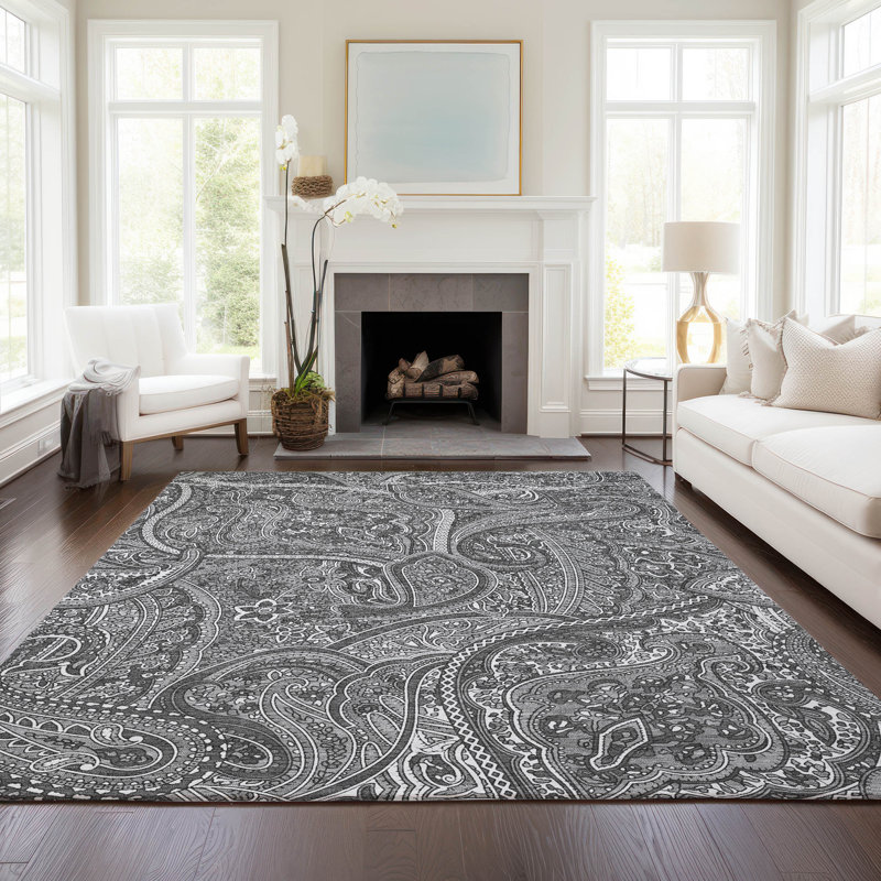 Tapis de porte d'extérieur antidérapant Itzayani, Rectangle 9 pi x 12 pi