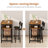 Euphemie 2 - Person Counter Height Bar Table Set with 2 Upholstered Stool Chairs-1409506743