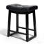 Tabouret de bar 24 po à hauteur de comptoir avec structure en bois massif-124519571