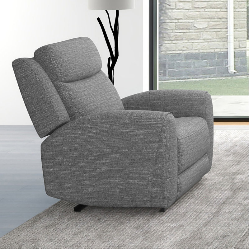 Fauteuil inclinable contemporain l 41,4 po, gris