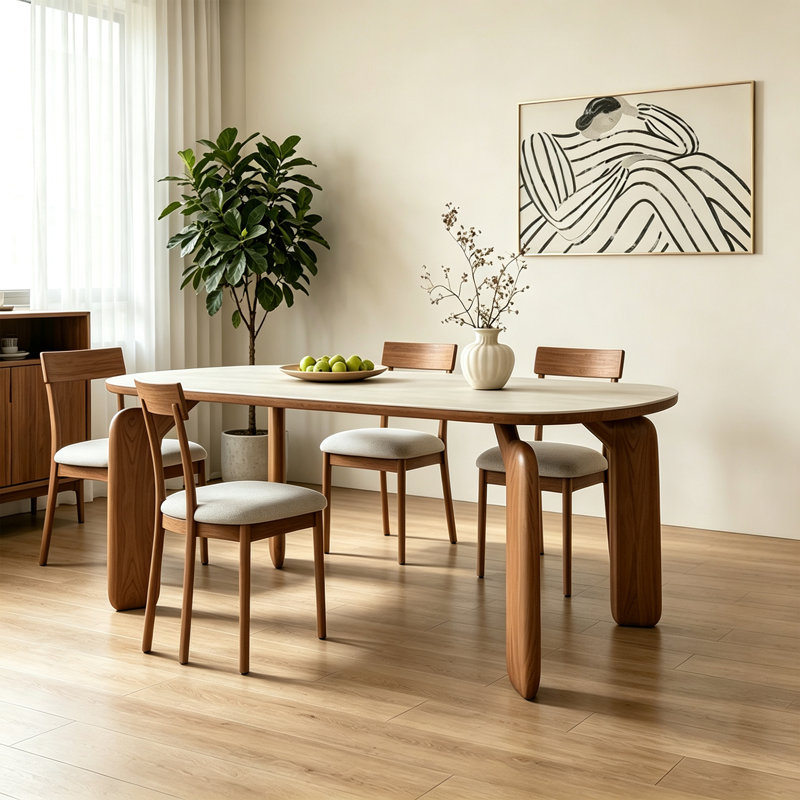 Table de salle à manger Retro, H 29,52 po x l 55,11 po x P 31,49 po