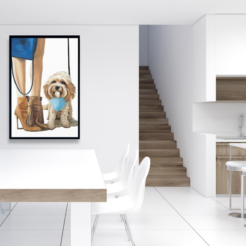«Fashionable Cavoodle Dog» sur toile, H 36 po x l 24 po