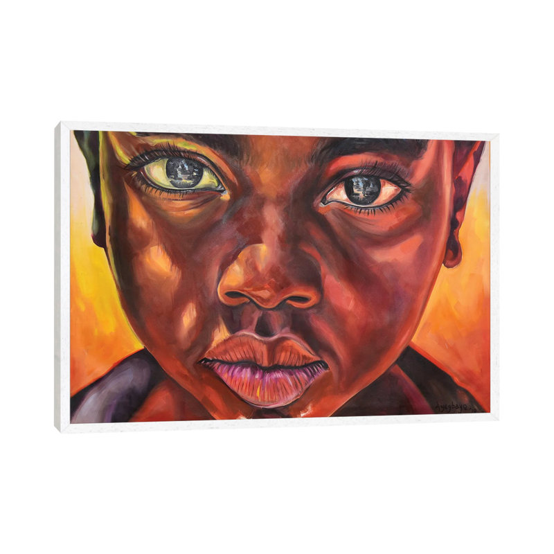 Vision Of Hope by Damola Ayegbayo - Print on Canvas, White Framed, 45.72cm H x 66.04cm W x 3.81cm D