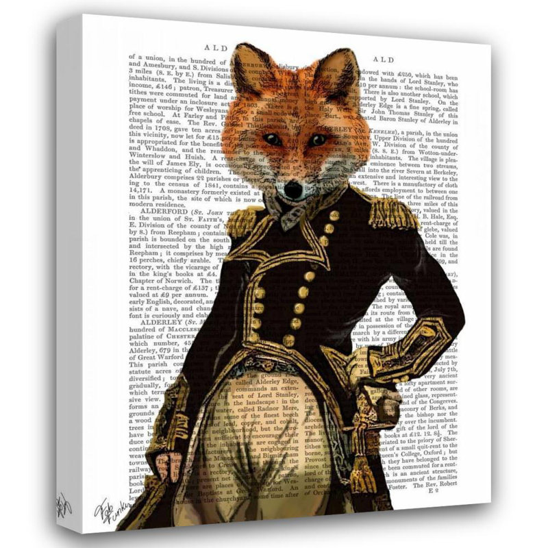 Art sur toile tendue Trinx Fab Funky Gallery: Admiral Fox Full, H 45 po x l 36 po