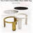 4-In-1 Gold Nesting Coffee Table With Tempered Glass Top And Brushed Metal Base-1051218631