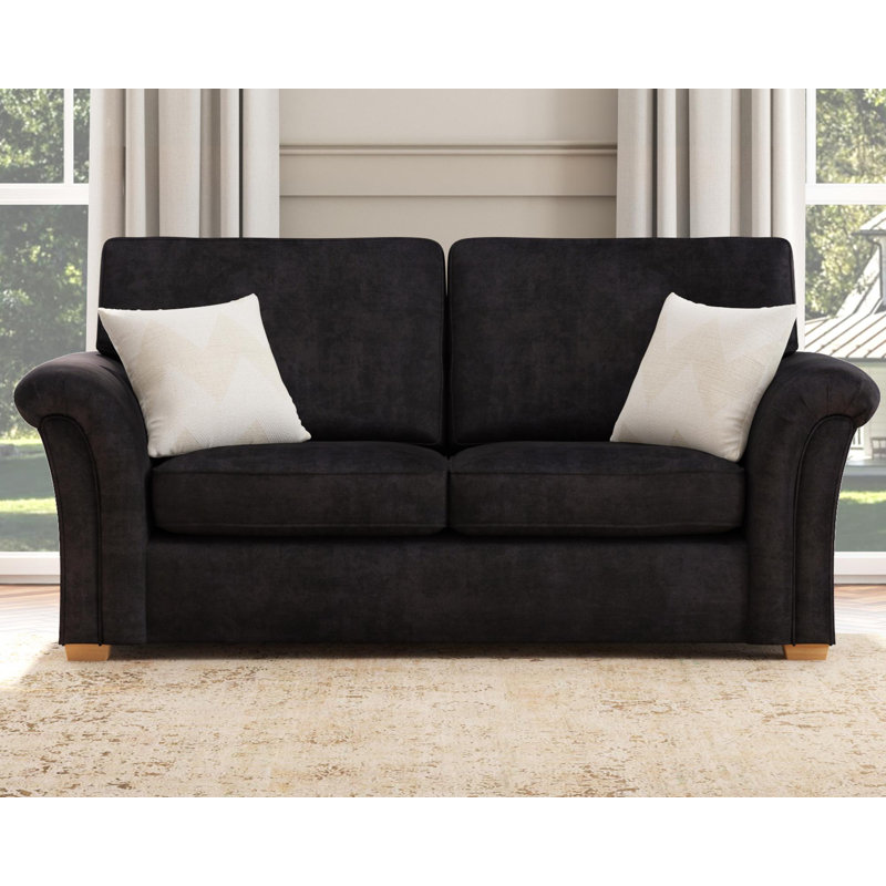 Castleacre Three Seater, Fixed Back, Ebony