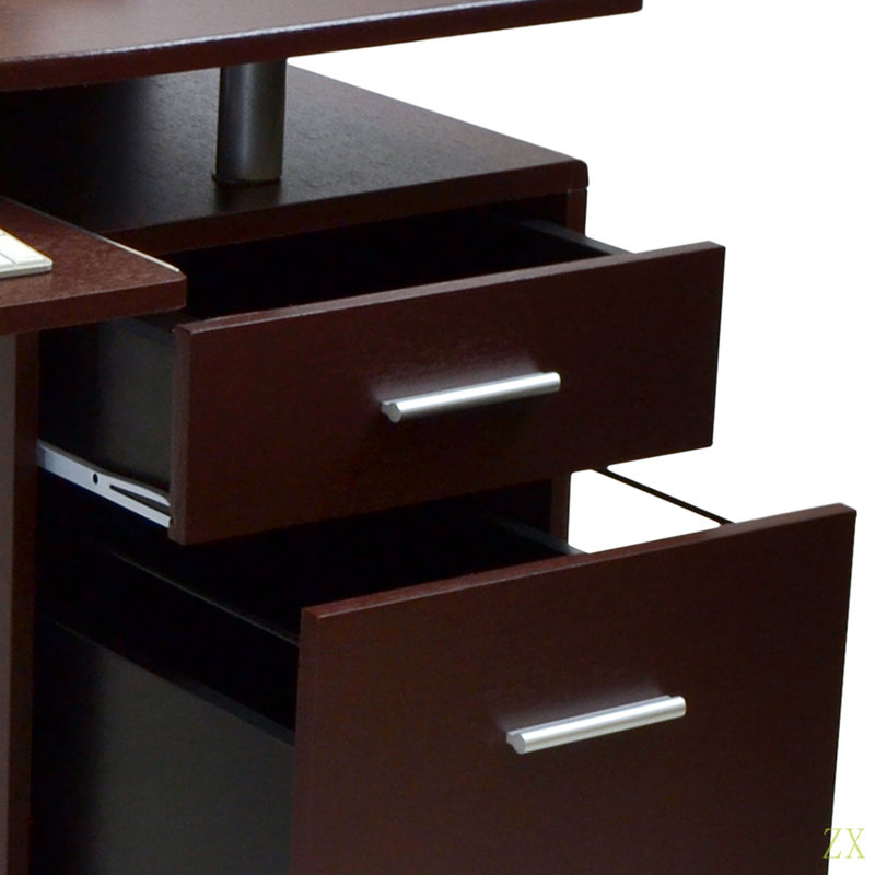 Bureau d'ordinateur élégant avec rangement