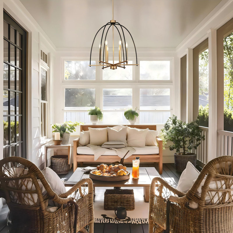 Aldrena 6-Light Lantern Candle-Style Chandelier