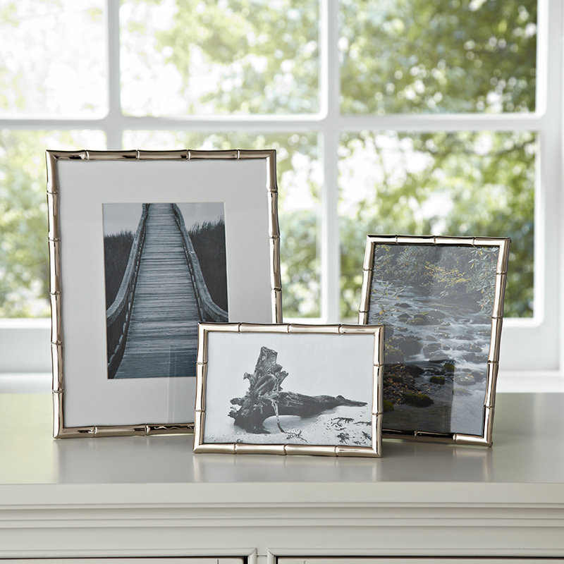 Antonia Silver Metal Gilded Picture Frame, 5" x 7"