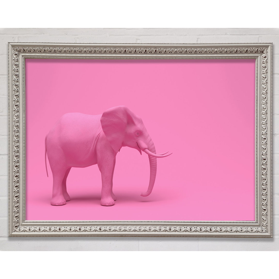 Der rosa Elefant - Einzelner Bilderrahmen Kunstdrucke