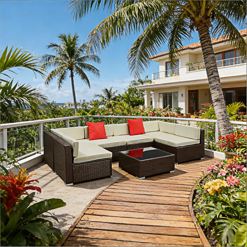 7-Piece Outdoor Sectional Sofa Set
