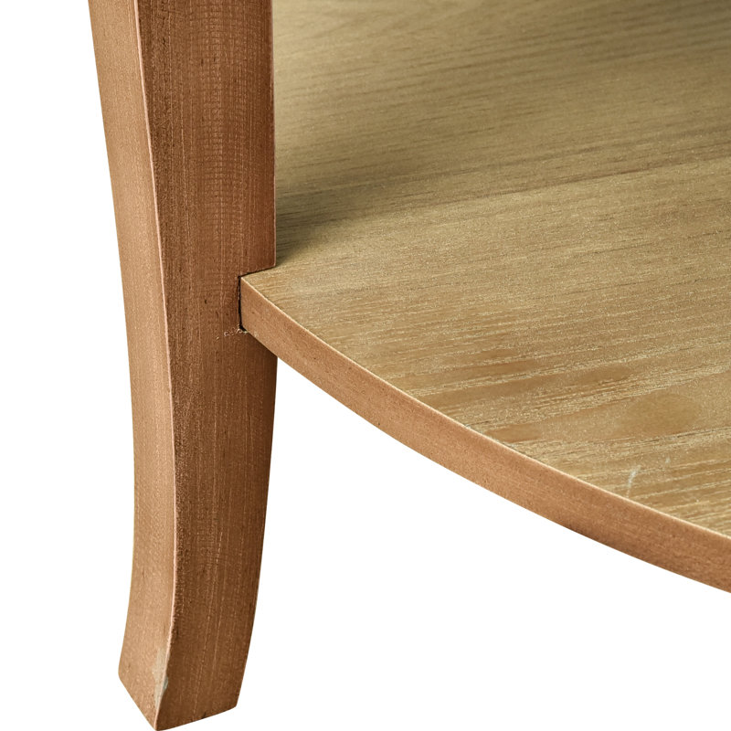 Table basse à 4 pieds avec tablette ouverte, Brun, Brun