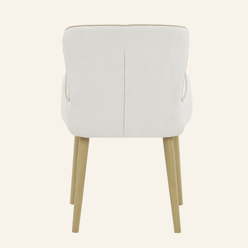 Ensemble de 2 chaises d'appoint Qwin Beige Boucle & Oak