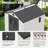8x8 ft. Resin Outdoor Storage Shed with Floor and Double Doors for Garden Patio Furniture and Tools, Gray/White