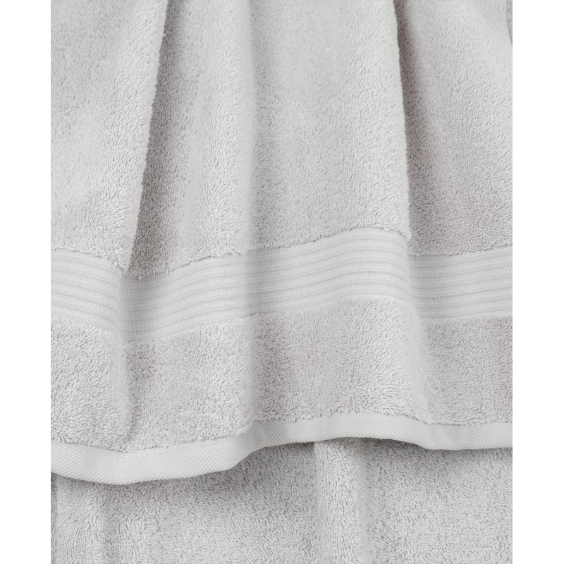 Ensemble de serviettes de bain luxueuses 100% coton turque 6 pièces, très doux et absorbant, Gris argenté