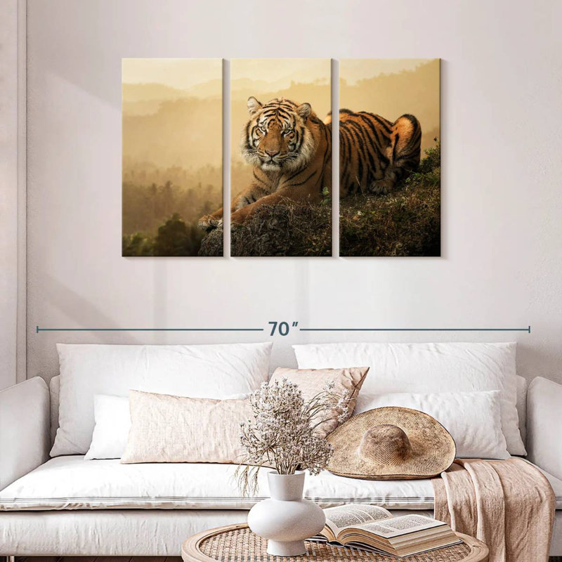 Brampt Fierce Sumatran Tiger, 28" H x 45" W