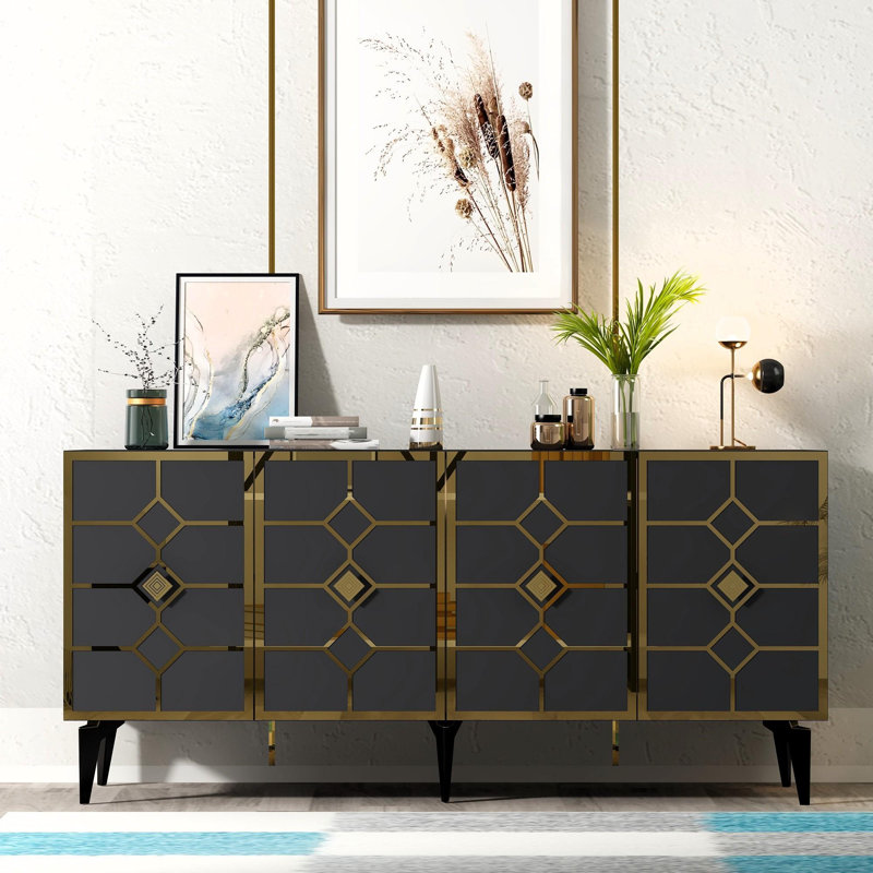 Console, Doré / anthracite
