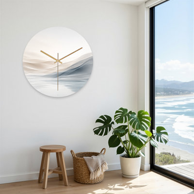 Horloge murale abstraite à vagues abstraites