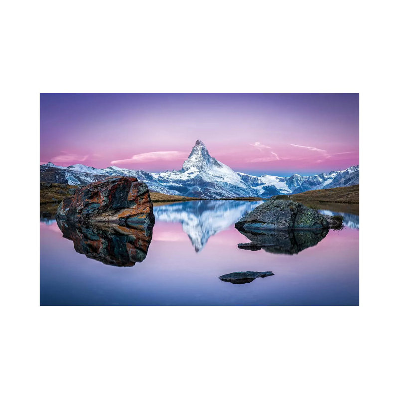 Stellisee And Matterhorn In Winter 1 Piece Wrapped Canvas Wall Art, 30.48cm H x 45.72cm W