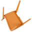 Polypropylène tropical orange simple - chaises latérales pour terrasses extérieures, chaises empilables, sièges de soutien lombaire