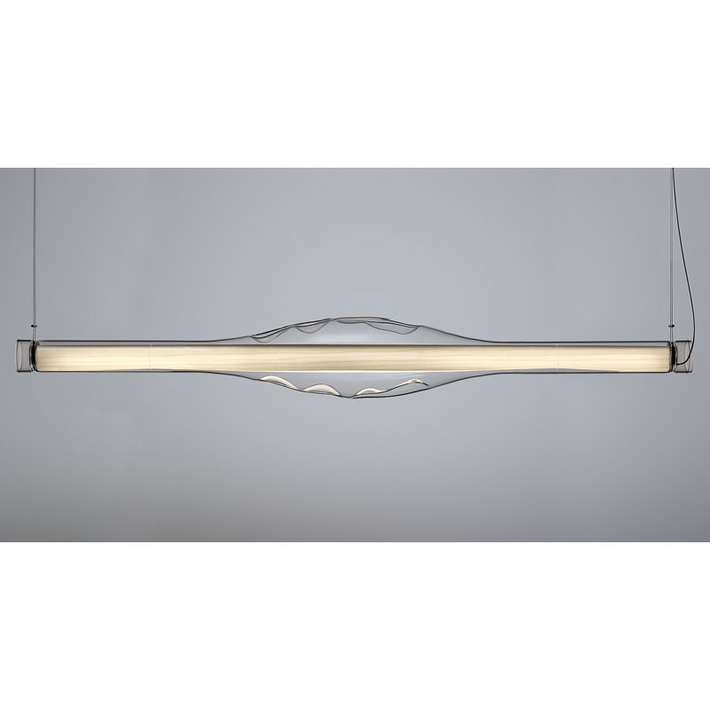 Dune Horizontal Suspension Light - DIMTRIAC LED - Ivory White Shade, Ivory White