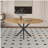 Extendable Round Dining Table for 2-6 Person, 43 to 58 Inch Oak Finish Expandable Table with Carbon Steel Base, Modern Space Saving Dining Room Furniture-72828260-72828262
