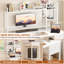 Bureau d'ordinateur avec huche, tablettes de rangement, prises de courant et lumières DEL-1163831241-1163831240