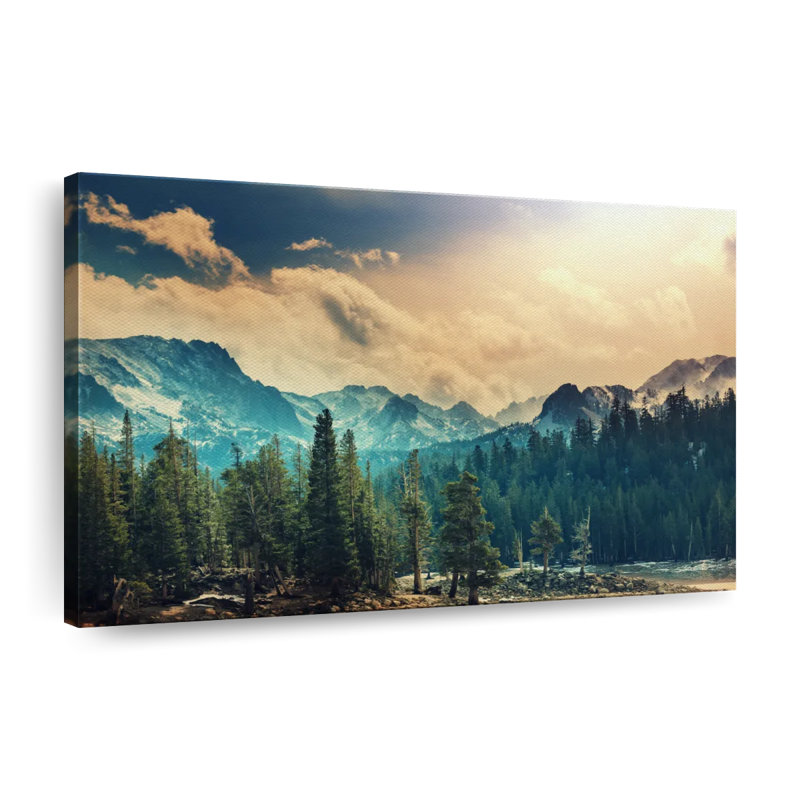 Sierra Nevada Mountainscape sur impression sur toile, H 8 po x l 12 po x P 1 po