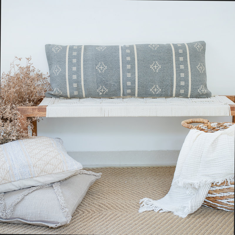 Bohemian Tribal Cotton Lumbar Throw Pillow, Polyester/Polyfill