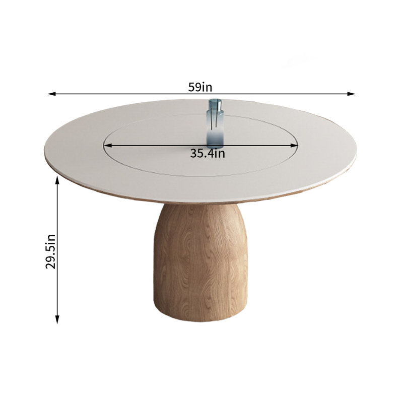 Table de conférence ronde Issaias, H 29,5 po x L 59 po x l 59 po