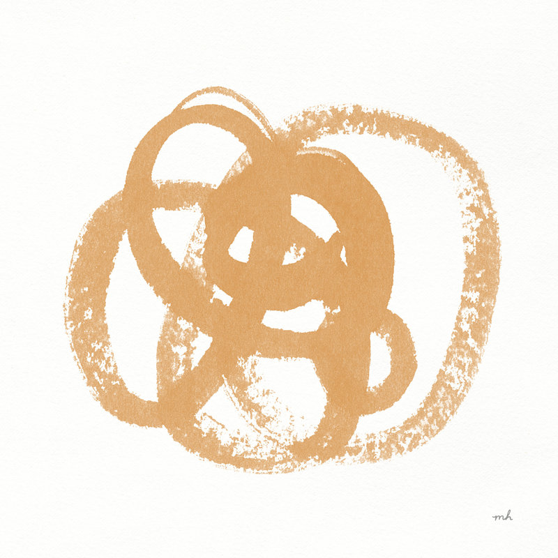 «Falling part» par Moira Hershey, reproduction sur toile tendue, H 12 po x l 12 po, Papier avec cadre doré, Non