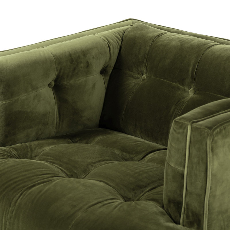 Dylan Accent Chairs, Sapphire Olive Polyester Blend