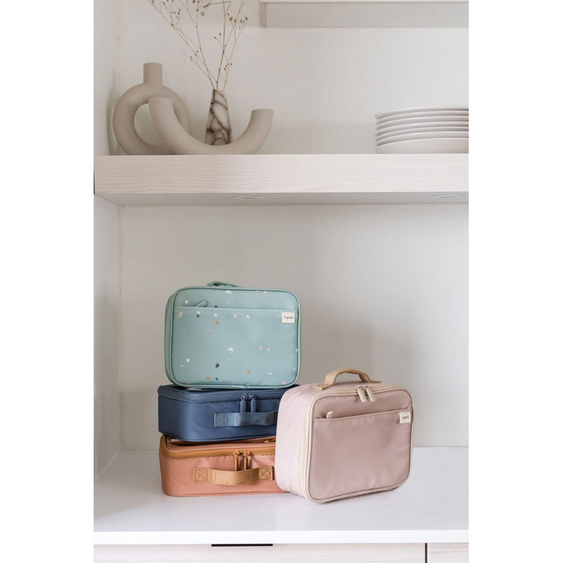 Taupe Insulated Recycled Fabric Kids Lunch Bag