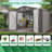 Large Outdoor Storage Shed with Double Doors and Windows, 10x12FT