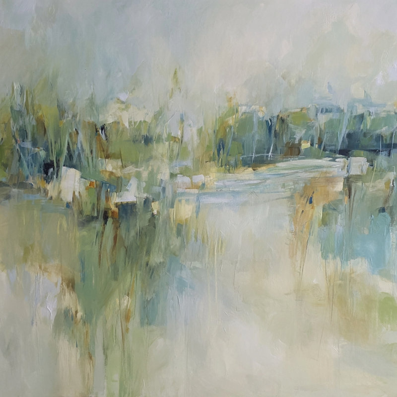 Verdant Reflections Wrapped Canvas Wall Art, 20"W x 20"H x 1.5"D