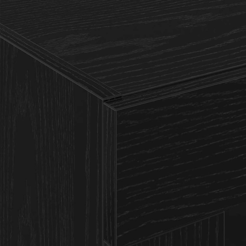 Highboard 69.5X34x180 Cm Engineered Wood, Black Oak