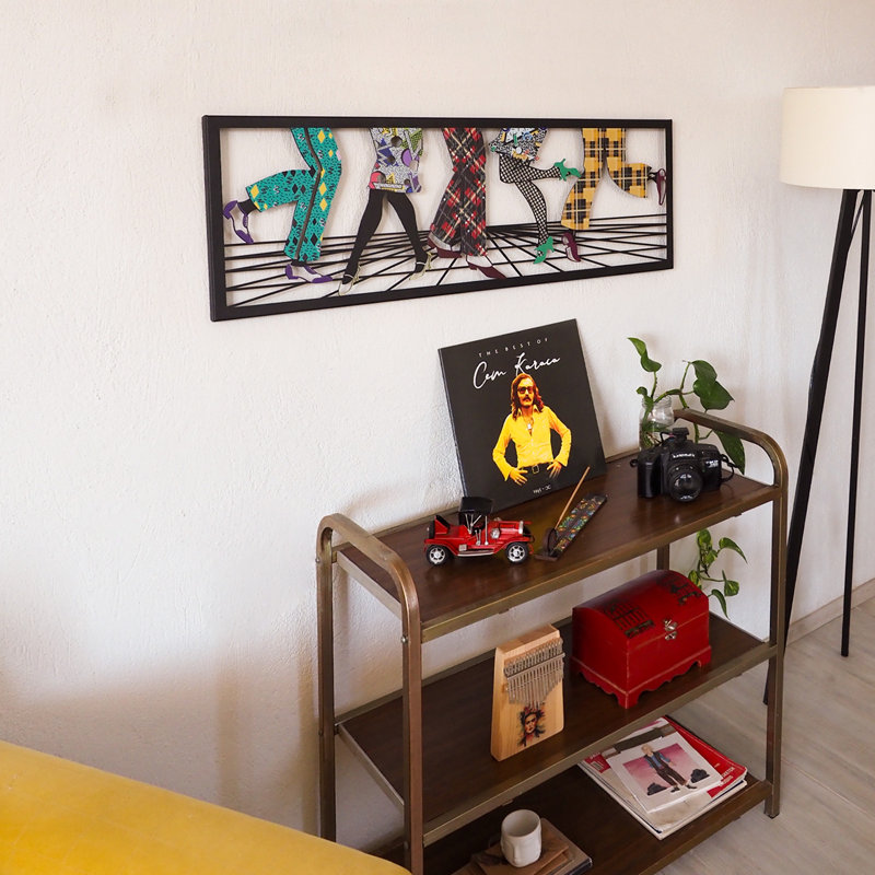 Colorful Dancers Steel Wall Art 12" x 37"