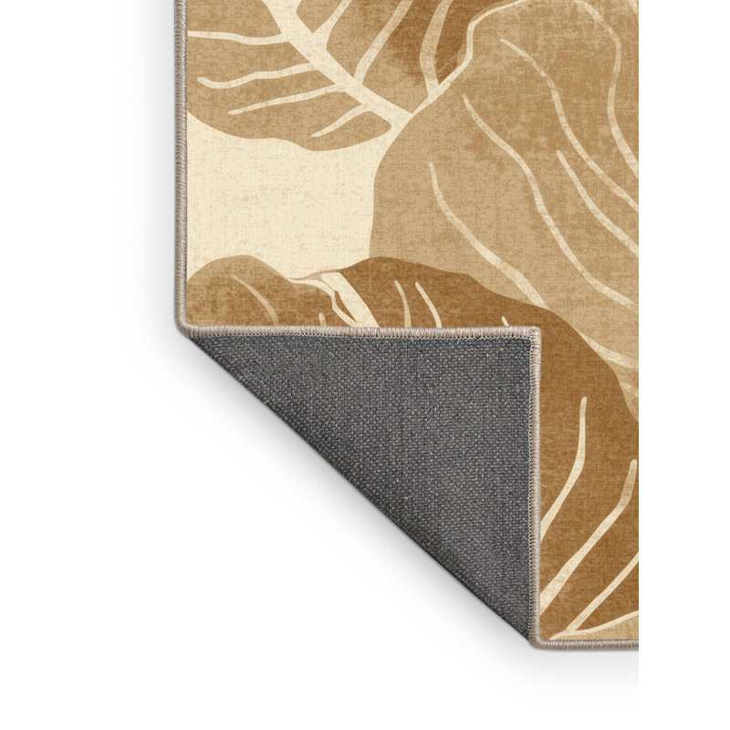 Tapis beige moelleux moelleux et moelleux - couleur beige, 6 X 9
