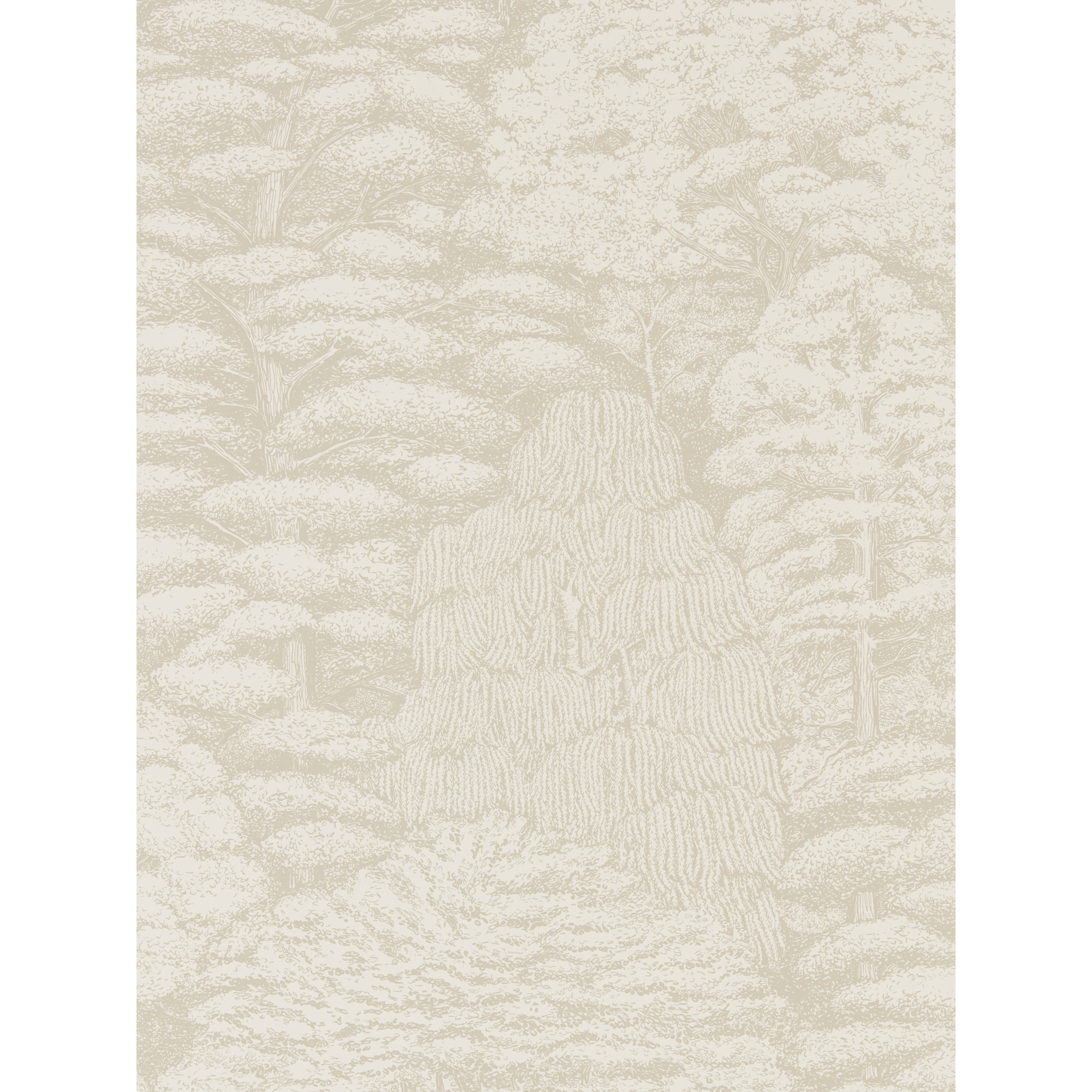 Woodland Toile Wallpaper, Ivory/Neutral
