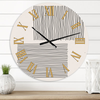 Minimal Compostions géométriques de formes élémentaires XX - horloge murale moderne