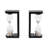 Decorative Hourglass Sand Timer Bookends - Modern Book Ends for Home, Bookshelf, or Desk Decor - Set of 2, 10", Black